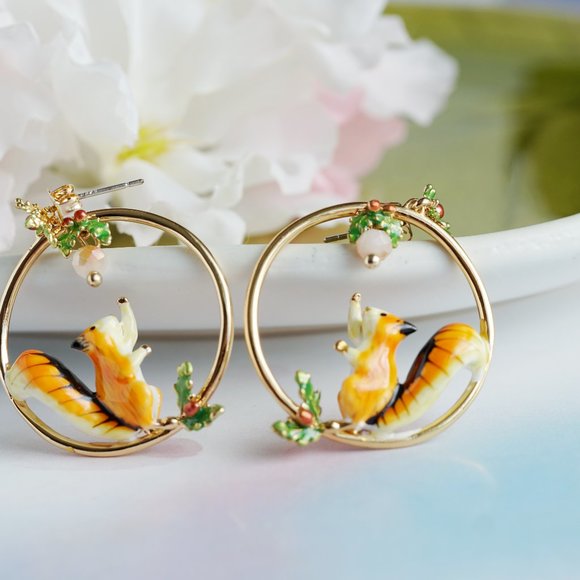 BNW cute  squirrel earrings Bill skinner - Picture 8 of 8